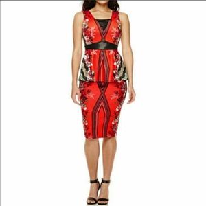 Bisou Bisou Sleeveless Peplum Top - Sz L